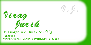 virag jurik business card